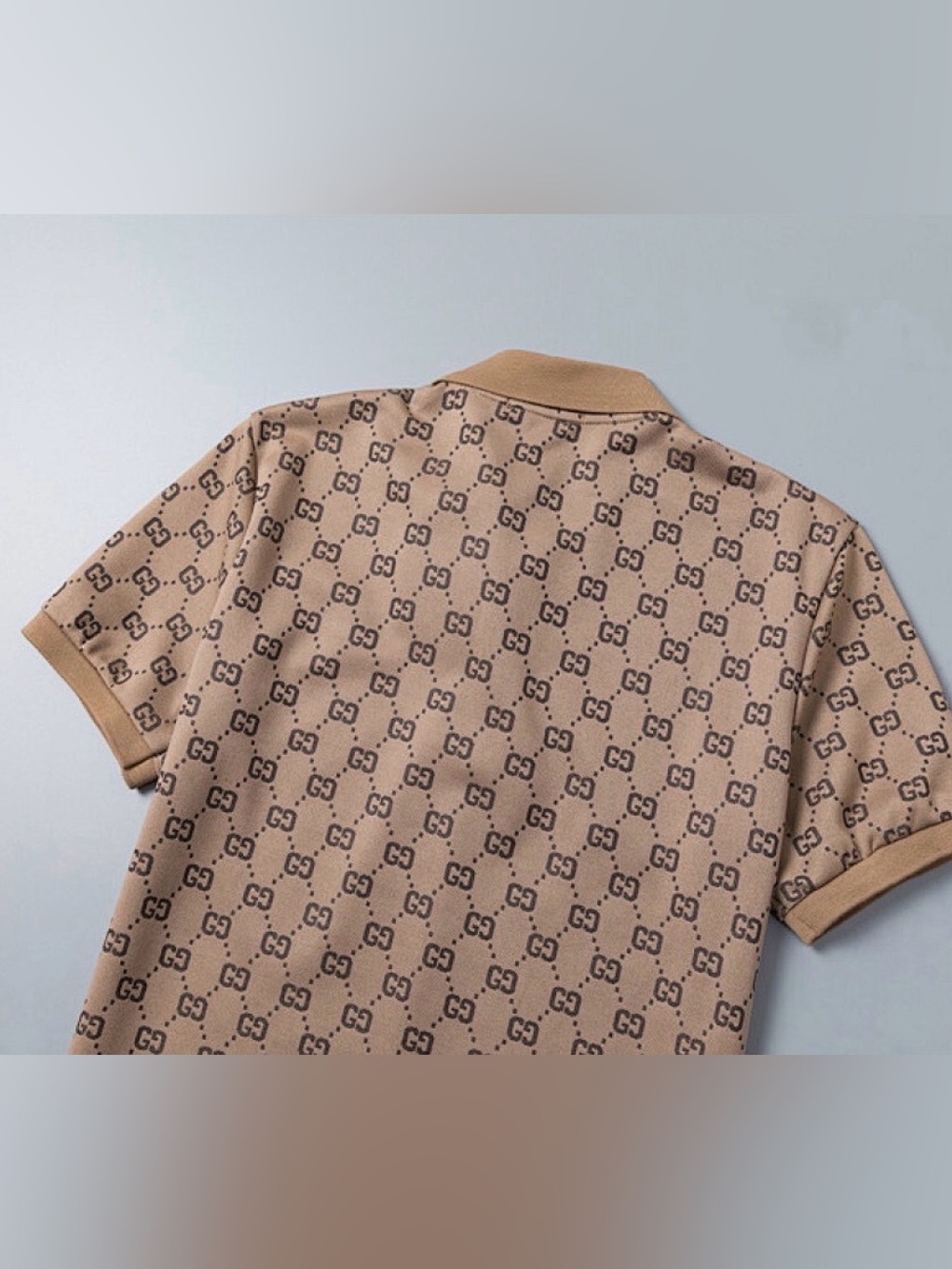 Gucci Beige Monogram Polo Shirt - Picture 2 of 3